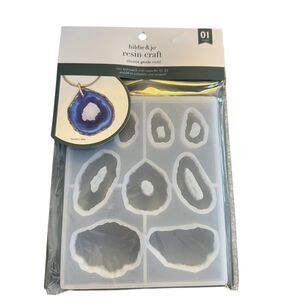 Geode Epoxy Resin Silicone Molds Set Jewelry Making Kits for Necklace Pendant.